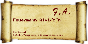 Feuermann Alvián névjegykártya